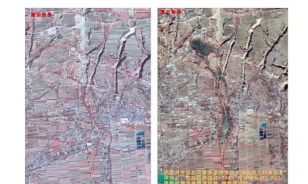 甘肃积石山县灾区地震前后影像图公布